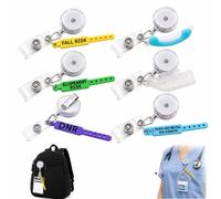 Funny Nurse Badge Charm, Mini Fall Risk Band Medical-Themed Accessory with Retractable Clip, Hilarious Mini Medical Trinket, Playful Gift for Nursing Staff & Healthcare Workers