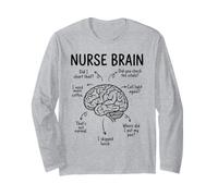 Funny Nurse Brain Clinical Nursing Student Humor Sarcastic Long Sleeve T-Shirt
