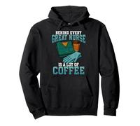 Funny Nurse Coffee Behind Every Great Nurse is a Lot Coffee Pullover Hoodie