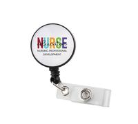 Funny Nurse Educator Badge Reel Retractable ID Badge Holder with Clip for Nursing School Teacher RN Training Gift Thank You Gifts (Nurse Educator Badge Reel)