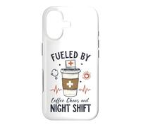 Funny Nurse Fueled By Coffee Chaos And Night Shift Case for iPhone 17