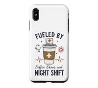 Funny Nurse Fueled By Coffee Chaos And Night Shift Case for iPhone XS Max