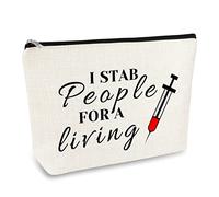 Funny Nurse Gift Nurse Life Makeup Bag RN Nurses Practitioner Gifts Cosmetic Bag Pouch Nursing Graduation Gifts Nurses' Week Nurses Appreciation Gift Christmas Birthday Present Travel Toiletry Pouch