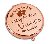 Funny Nurse Gifts Nursing School Graduation Gifts Future Nurse Gifts for Women Compact Makeup Mirror for Nurse Practitioner Nurses Week Gifts for RN CNA Folding Makeup Mirror Christmas Birthday Gifts