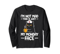 Funny Nurse life Monday Face RN nurse practitioner Long Sleeve T-Shirt