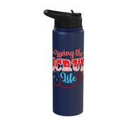 Funny Nurse Living the Scrub Life Nursing Assistant CNA Gift Stainless Steel Insulated Water Bottle