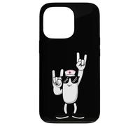 Funny Nurse Pill Rock Hand Signs Character Graphic Medical Case for iPhone 13 Pro