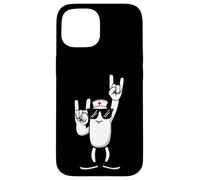 Funny Nurse Pill Rock Hand Signs Character Graphic Medical Case for iPhone 15