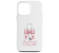 Funny Nurse Romanticizing 12 Hour Shift RN Coquette Pink Bow Case for iPhone 13 Pro Max