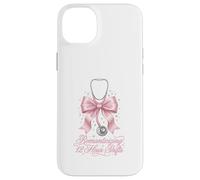Funny Nurse Romanticizing 12 Hour Shift RN Coquette Pink Bow Case for iPhone 14 Plus