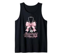 Funny Nurse Romanticizing 12 Hour Shift RN Coquette Pink Bow Tank Top
