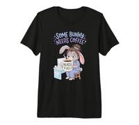 Funny Nurse Some Bunny Needs Coffee Rabbit Nurse Fuel Premium T-Shirt