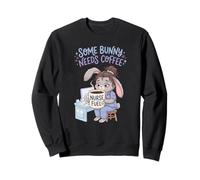 Funny Nurse Some Bunny Needs Coffee Rabbit Nurse Fuel Sweatshirt