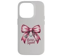 Funny NURSE SQUAD Bow Love Valentine Coquette RN NP ICU Life Case for iPhone 14 Pro