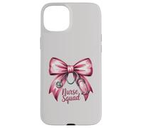 Funny NURSE SQUAD Bow Love Valentine Coquette RN NP ICU Life Case for iPhone 15 Plus
