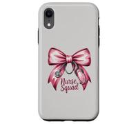Funny NURSE SQUAD Bow Love Valentine Coquette RN NP ICU Life Case for iPhone XR