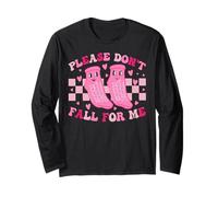 Funny Nurse Valentine Please Don't Fall in Love with Me RN PCT CNA Long Sleeve T-Shirt