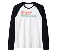 Funny Nursing Coffee Philosophy for Nurses Raglan Baseball Tee