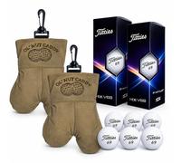 Funny Nut Caddy Blue 69 Golf Ball Holder for Men - Hilarious Gag Gift for Golfers Dad Husband Premium Quality Storage Tees Glove My Fun Sack Holder Accesory (2Pk OlNutCaddy, Titties 69 Golf Balls)