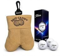 Funny Nut Caddy Blue 69 Golf Ball Holder for Men - Hilarious Gag Gift for Golfers Dad Husband Premium Quality Storage Tees Glove My Fun Sack Holder Accesory (NutCaddy, Titties 69 Golf Balls)
