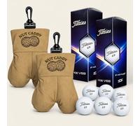 Funny Nut Caddy Blue 69 Golf Ball Holder for Men - Hilarious Gag Gift for Golfers Dad Husband Premium Quality Storage Tees Glove My Fun Sack Holder Accesory (2Pk NutCaddy, Titties 69 Golf Balls)