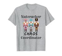 Funny Nutcracker Chaos Coordinator Dance Mom Ballet Teacher T-Shirt, Men, Heather Grey, Small