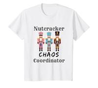 Funny Nutcracker Chaos Coordinator Dance Mom Ballet Teacher T-Shirt, Youth, White, 4T