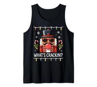 Funny Nutcracker Christmas What’s Crackin Bubble Gum Xmas Tank Top