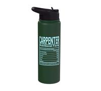 Funny Nutrition Facts Carpenter Stainless Steel Insulated Water Bottle