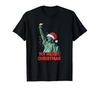 Funny NYC Christmas Tee Statue of Liberty Big Apple T-Shirt
