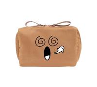 Funny Nylon Makeup Pouches Multi Compartment Handheld Travel Cosmetic Bag Contemporary Storage Case for Women Men Nylon Makeup Pouch