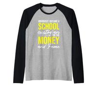 Funny Obviously I Became A School Custodian for The Money Raglan Baseball Tee