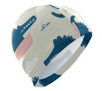 Funny Ocean Crocodiles Navy Blue swimming hat for bald Short Hair waterproof swimming cap for adults Hair Protection and Drag Reduction gorras de natacion para mujer