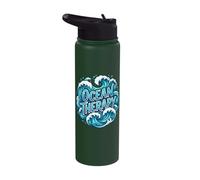 Funny Ocean Therapy Beach Lover Trip Vacation Surfer Summer Stainless Steel Insulated Water Bottle