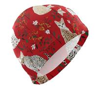 Funny Ocicat Cats Red Swim Waterproof for Ladies Short Hair Waterproof Swimming caps for Women Hair Protection and Drag Reduction Gorro de natación para Mujer