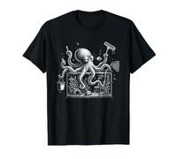Funny Octopus Aquarium Owner Fish Keeper Graphic Value Graphic T-Shirt, Men, Black, S