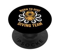 Funny Octopus Scuba Diving Crew Diver Born to Dive Team PopSockets Adhesive PopGrip