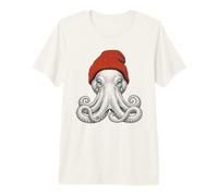 Funny Octopus Sea Animal Beanie Ocean Lover Premium T-Shirt