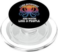 Funny Octopuses Saying I Like Maybe 3 People PopSockets PopGrip for MagSafe