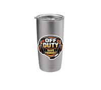 Funny Off Duty Save Your Self Retired 911 Dispatcher Quote Stainless Steel Insulated Tumbler