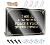 Funny Office Decor, Cool Wall Art Funny Nice Wall Decor, Colorful Rustic Metal Tin Sign For Man Cave | Home Holiday Gift Custom I Am A Grandma What's Your Superpower(20X30CM)