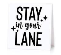 Funny Office Decor Funny Desk Sign Stay In Your Lane Decorative Plaque Sarcastic Humor Quotes Decor for Table Shelf White Elephant Gift for Coworker Friend Women