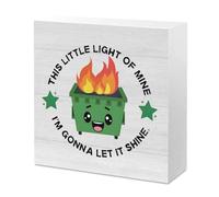 Funny Office Desk Decor Inspirational Office Gifts for Women Men Coworkers Boss HR Employee Appreciation Gift Dumpster Fire Desk Accessories 5x5 Inch