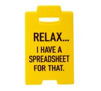 Funny Office Desk Sign, Acrylic Funny Yellow Desk Sign Decor Practical Office Decoration Accessory Supplies for Women Men Boss Employee Coworker (Relax Style)