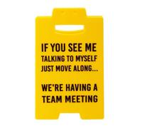 Funny Office Desk Sign, Acrylic Funny Yellow Desk Sign Decor Practical Office Decoration Accessory Supplies for Women Men Boss Employee Coworker (Meeting Style)