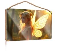 Funny Office Door Signs Golden Wings Shine in The Forest Light Decorative Signs for Home Decor Front Door Sign Fu(20X30CM)