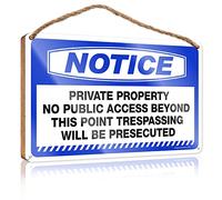 Funny Office Door Signs Notice Private Property No Public Access Beyond Wooden Sign Fall Front Porch Decorations Hanging Home Sign(15X28CM)