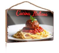 Funny Office Door Signs Spaghetti with Meatballs in Tomato Sauce Decorative Signs for Home Decor Front Door Sign Fu(15X28CM)