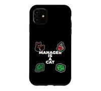 Funny Office Humor Manager Is A Cat Feline Boss Case for iPhone 11