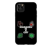 Funny Office Humor Manager Is A Cat Feline Boss Case for iPhone 11 Pro Max